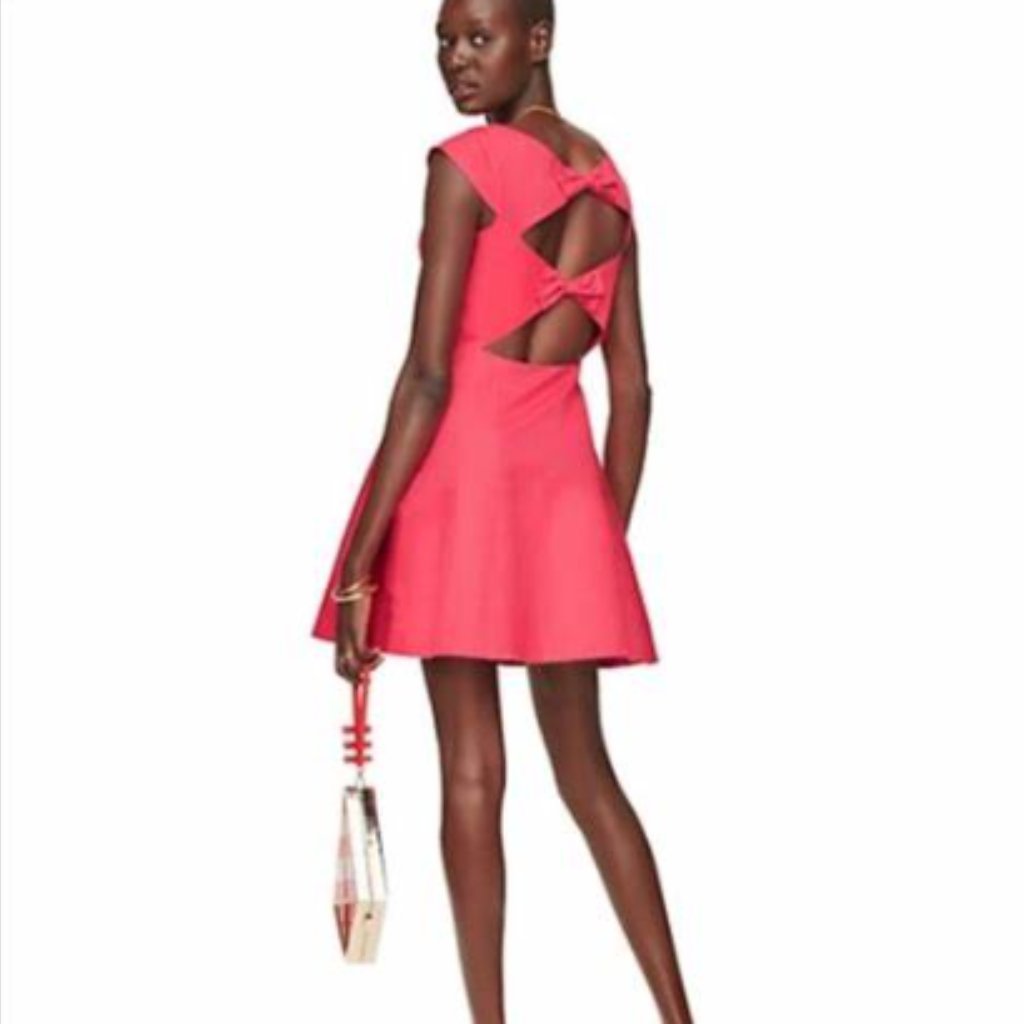 Kate Spade Coral/Pink Kite Bow Back Dress